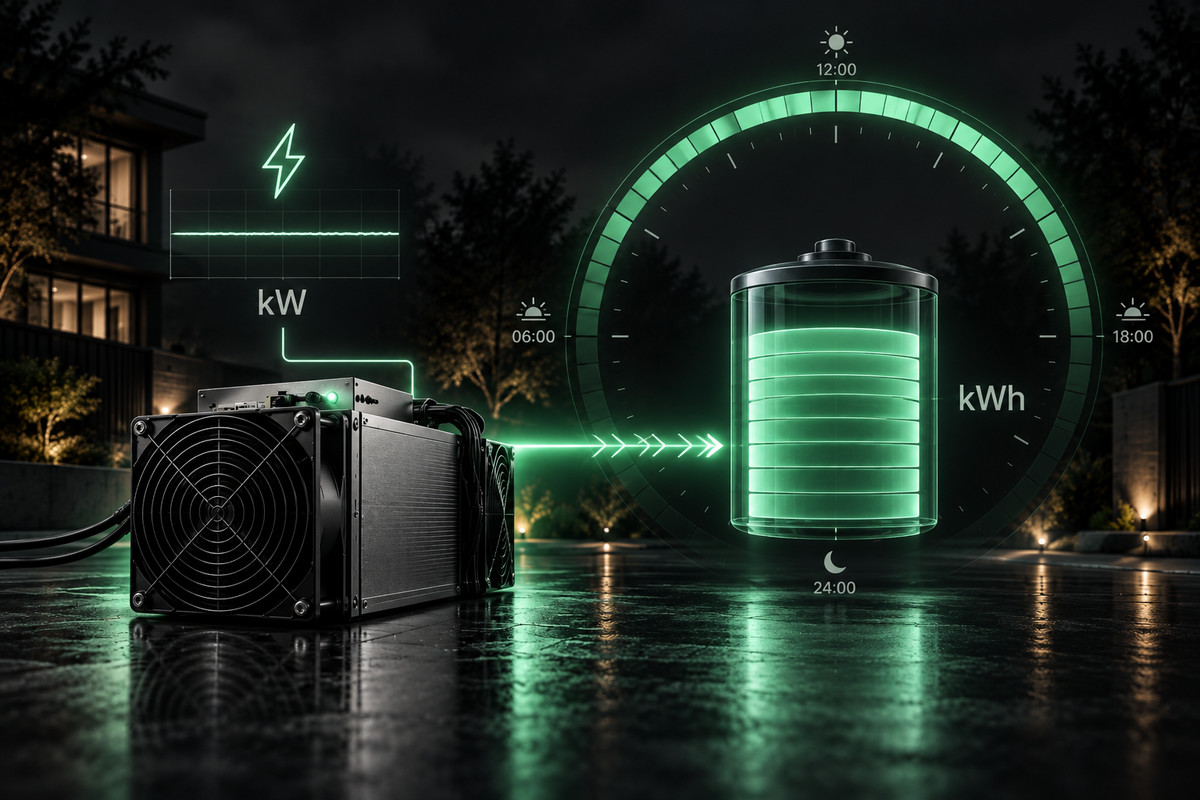 Разница между мощностью ASIC в кВт и энергопотреблением в кВт·ч
