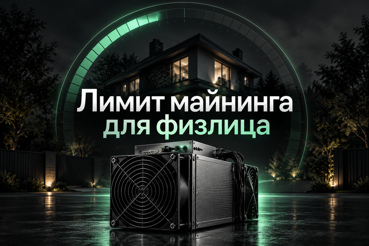 Лимит майнинга для физлица 6000 кВт·ч и ASIC-майнер