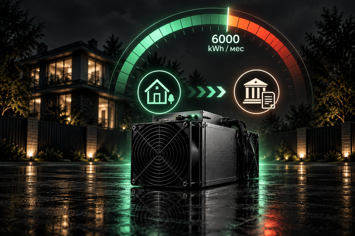 Превышение лимита майнинга 6000 кВт·ч и переход к иному правовому режиму